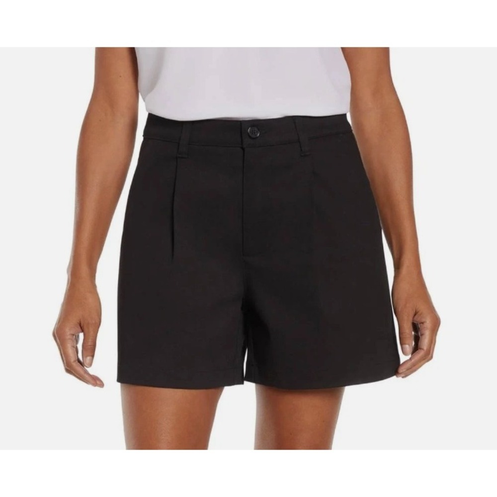 Banana Republic Pleated Chino Shorts Casual Cotton Stretch Black 14
